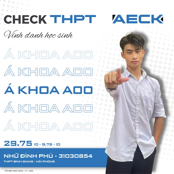 Nhữ Đình Phú — Á KHOA A00 THPTQG